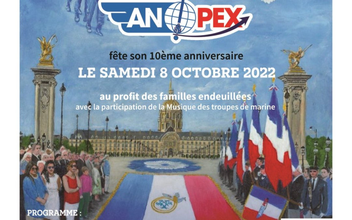 ANNIVERSAIRE : Journée de gala pour les 10 ans de l’ANOPEX - 08.10 à partir de 15h00 à Paris