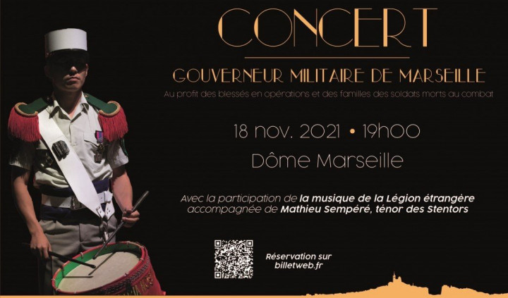 CONCERT CARITATIF avec la Musique de la Lgion trangre  Marseille - 18 novembre 2021  19h00