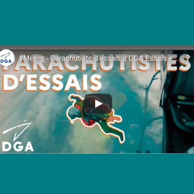 VIDEO : Parachutiste d'essais à DGA Essais en vol  