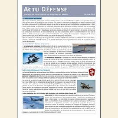 Retrouvez l'Actu Défense, Synthèse du point-presse du Ministère des Armées de la semaine du 14 juin 2018.