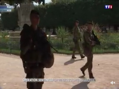 VIDEO sur l'opération Sentinelle : reportage très réaliste de TF1 sur le quotidien des soldats de l'armée française  (2'33)