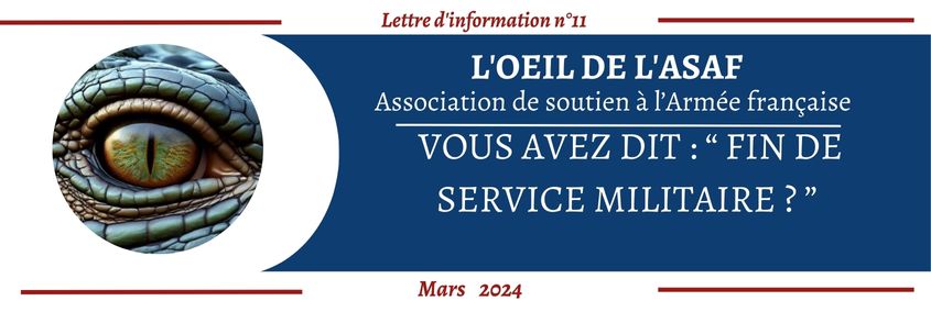 L'OEIL DE L'ASAF Lettre d'information n°11 - mars  2024 Bandeau_JOOMLA_Billet_dhumeur_4